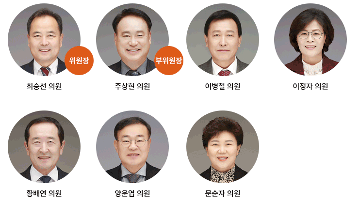 예산결산특별위원회 소속위원