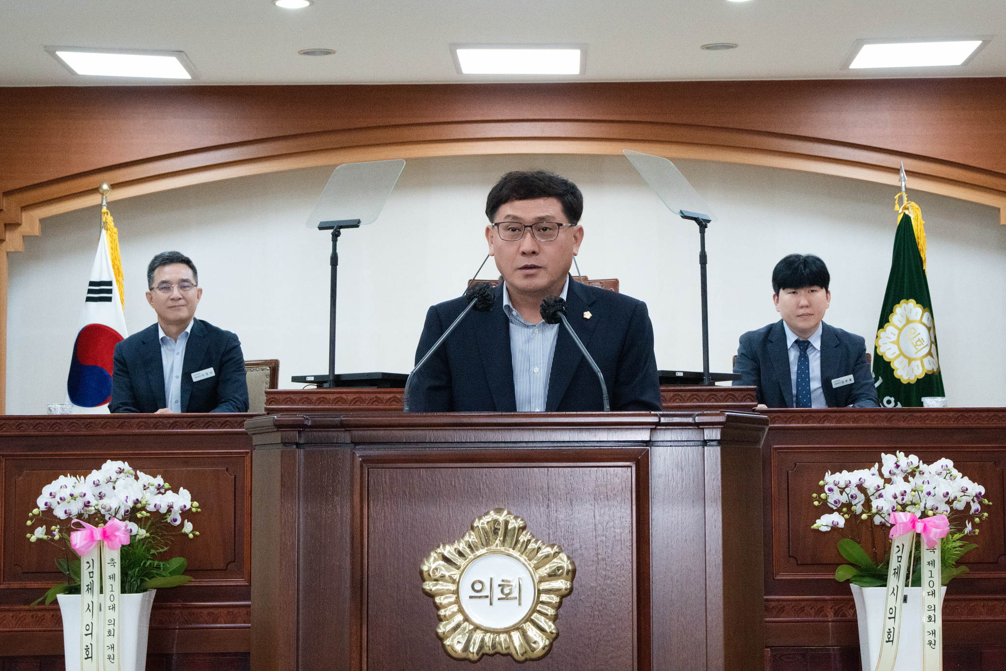 제10대 전반기 원 구성(운영위원장 김진수 · 행정복지위원장 오상민 · 경제도시위원장 최보선 선출)